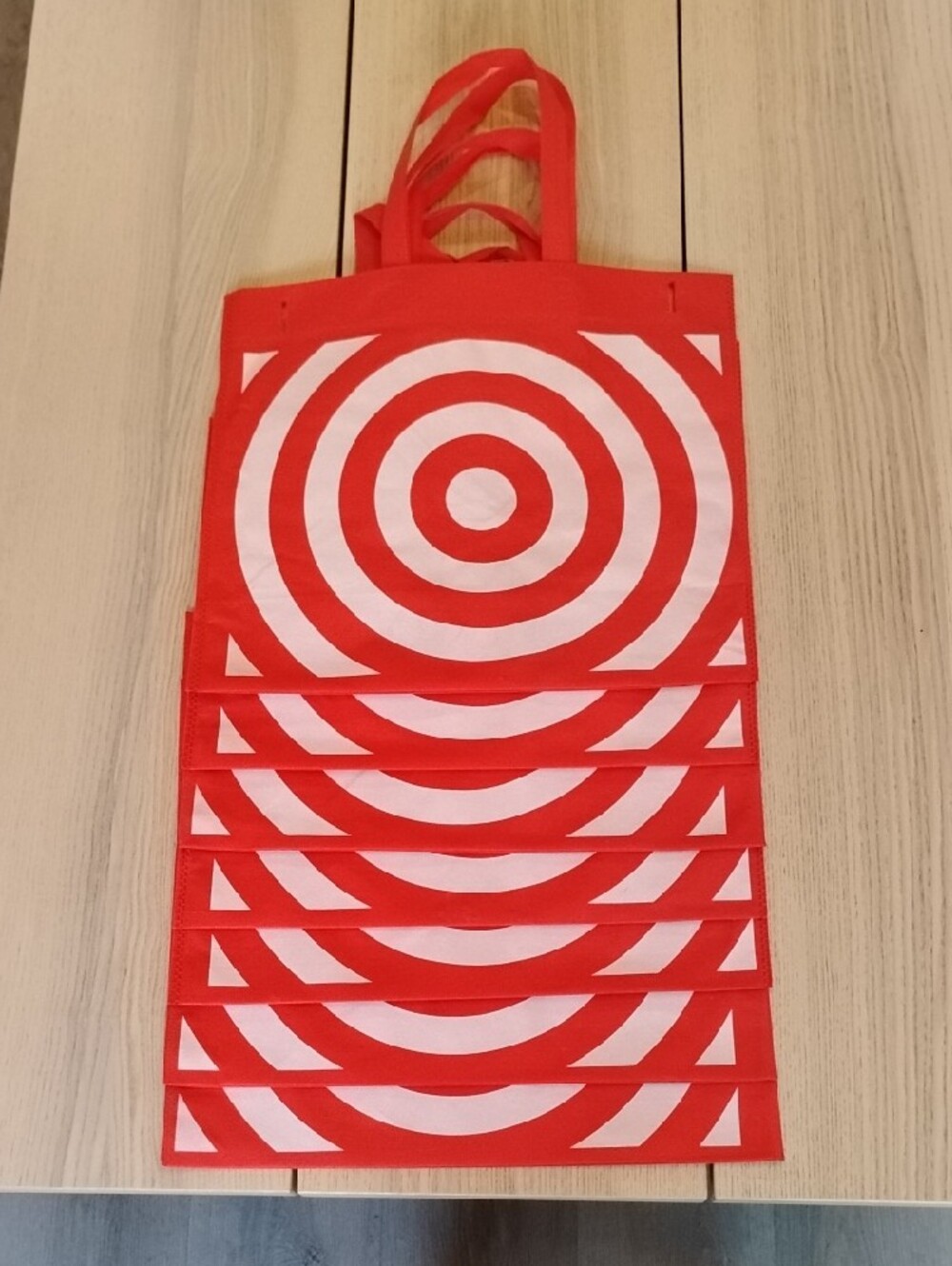 Target Red and White Bullseye Tote Bags
